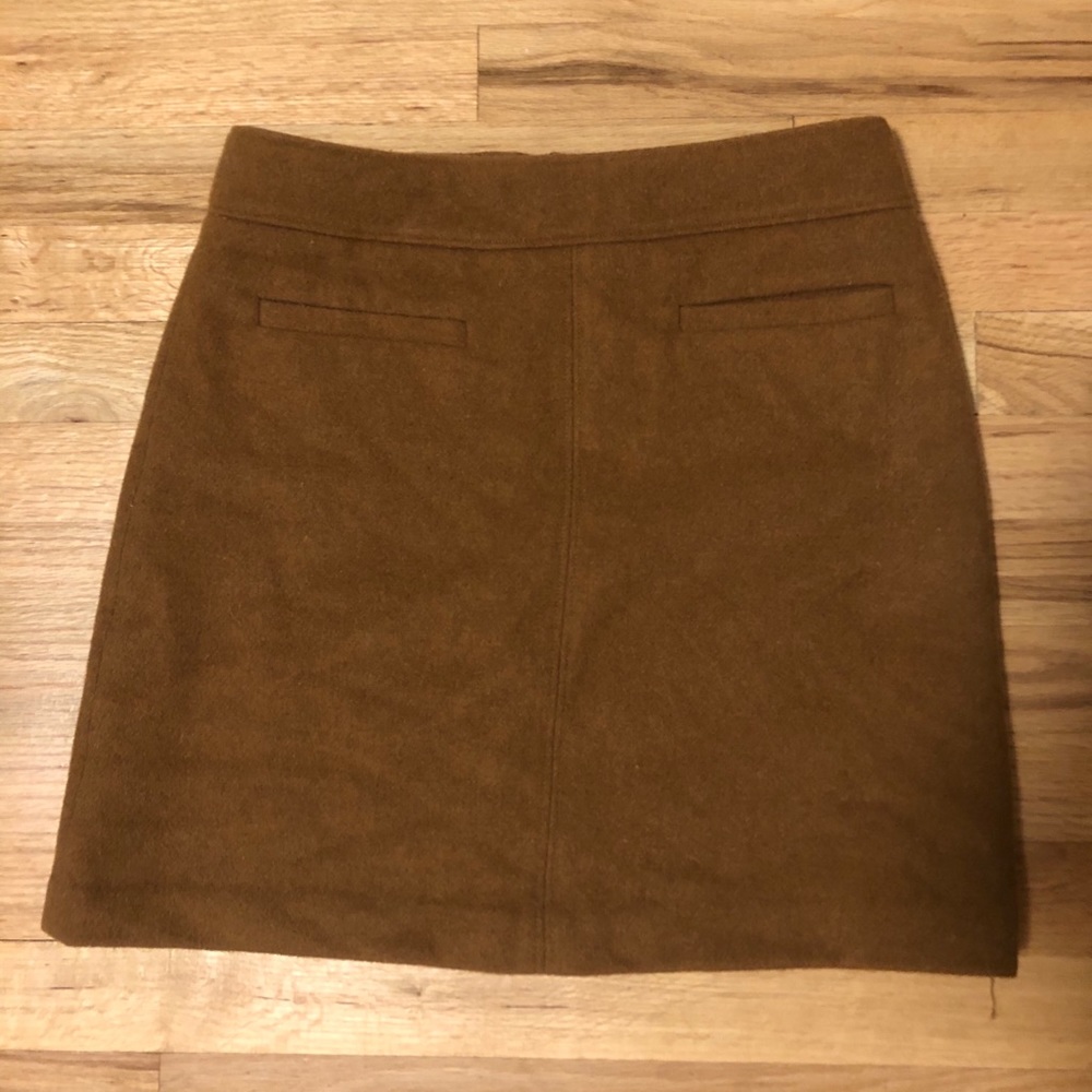 Loft wool blend tan skirt
